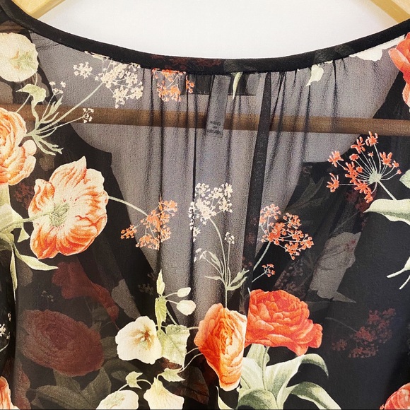 Joie Maurelle Floral Print Silk Blouse Long Sleeve - Picture 10 of 16